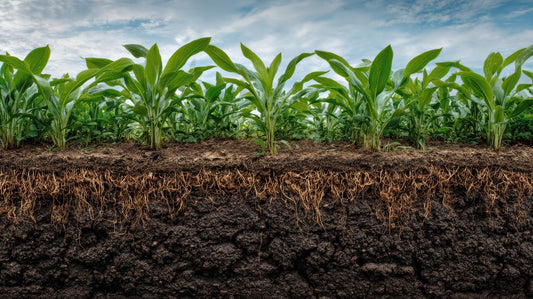 Cover crop roots binding soil, illustrating cover crops for saline and coastal Philippine soils