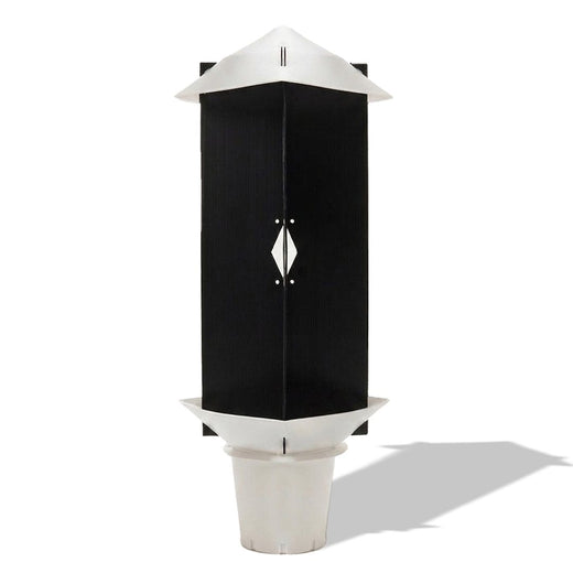 Kudzu RB Lure rhinoceros beetle pheromone trap: black vane panels with a white roof and white catch cup